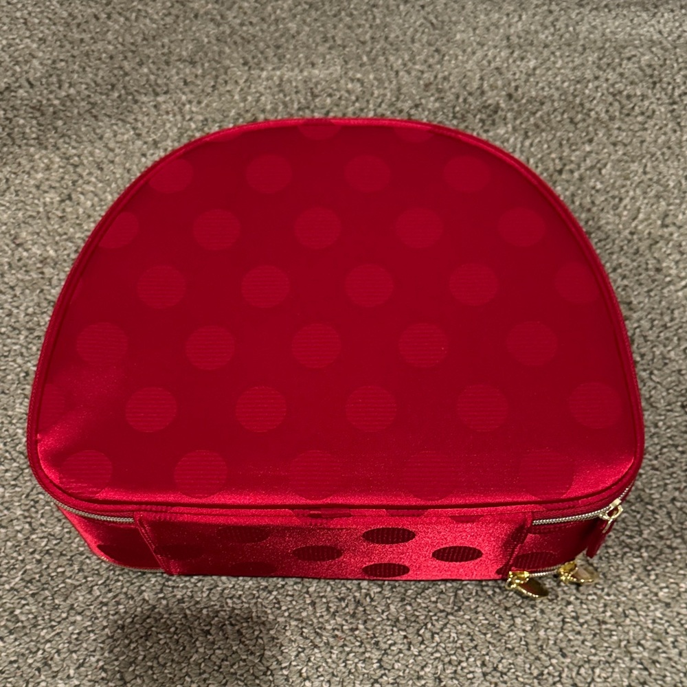 NEW Estee Lauder Red Polka Dot Cosmetic Case - Picture 3 of 5
